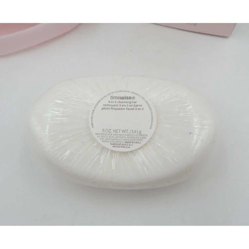Mary Kay TimeWise 3-IN-1 Cleansing Bar Soap Dish NIB Sealed Bar 150403 NOS